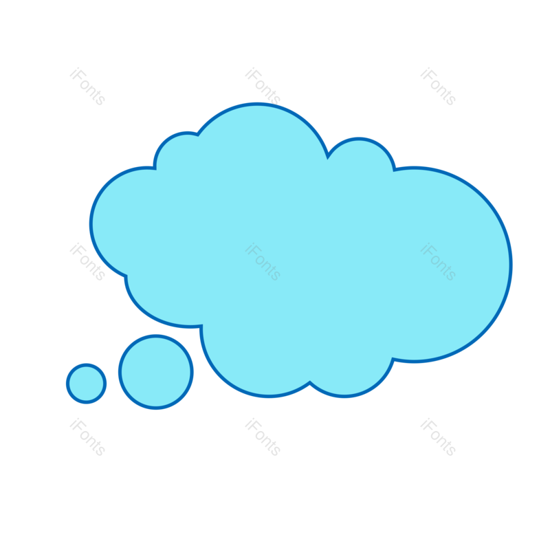 边框图片,卡通元素,蓝色PNG,对话框免抠素材